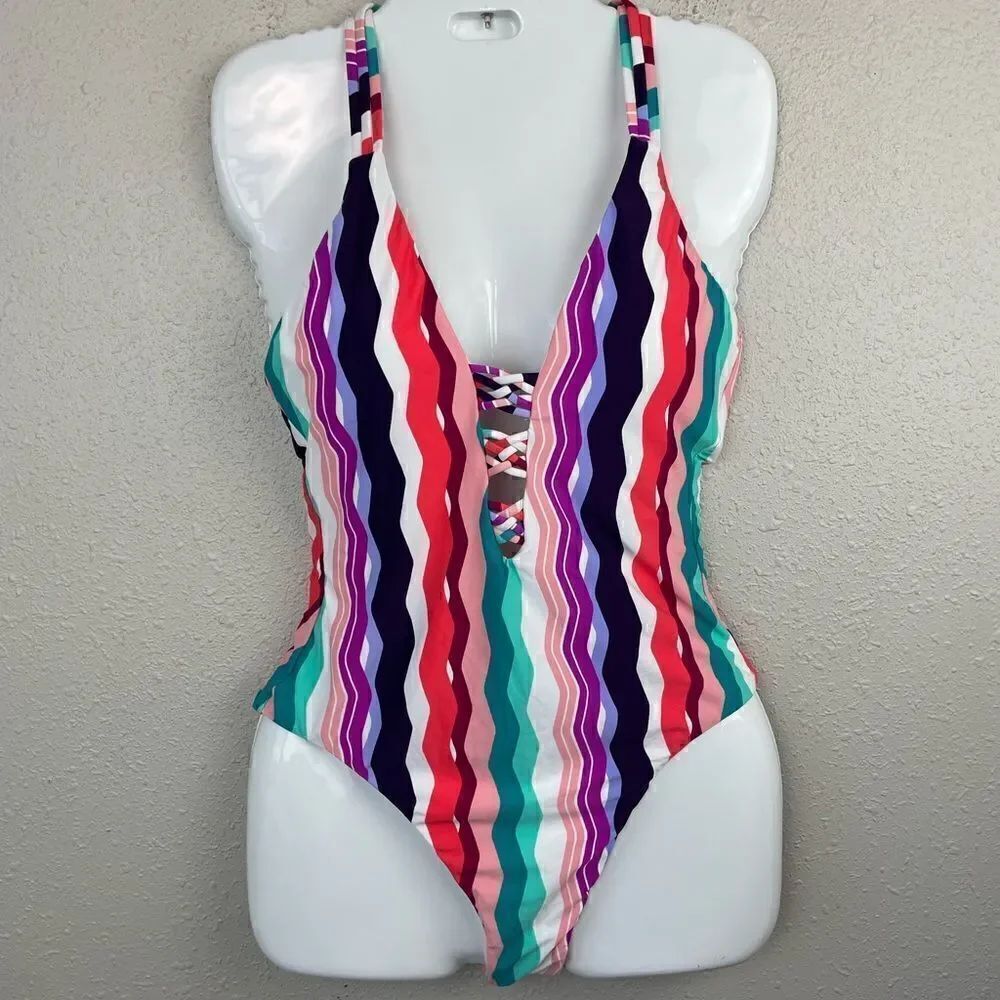 NWOT Bar III One Piece Swim Suit Size L